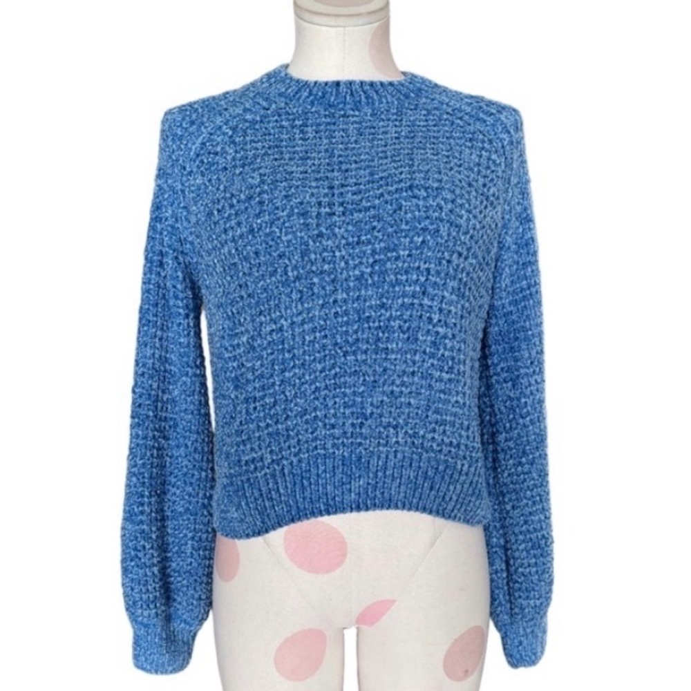 Altar’d State Chunky chenille  Sweater -blue - medium